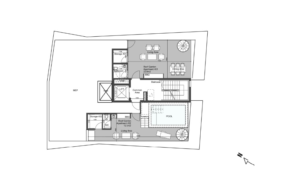 2 Bedroom Floor Plan