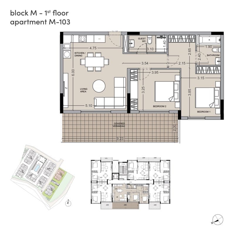2 Bedroom Floor Plan
